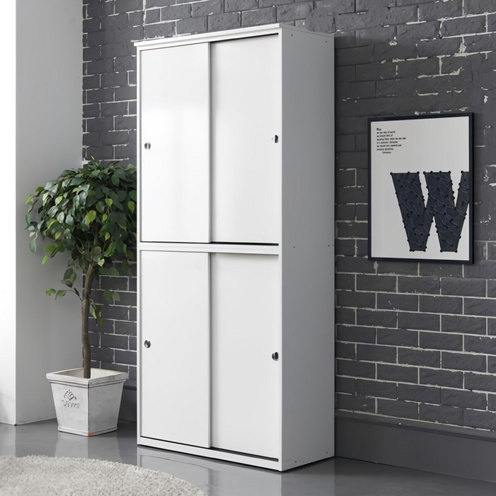 유니우드 파모스 미닫이 슬라이딩 2000 수납장, 화이트