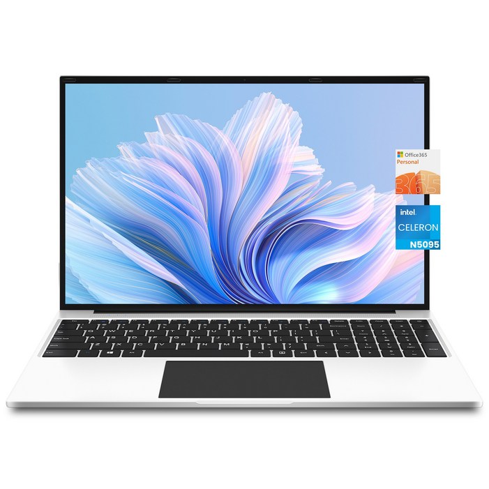 JUMPER 2025 노트북 16인치 화면 대형 셀러론 N5095 512GB SSD128GB eMMc 16GB RAM office 365사무용 WIN11 home, 흰색, S7max N5095 16, 640GB, 16GB, WIN11 Home