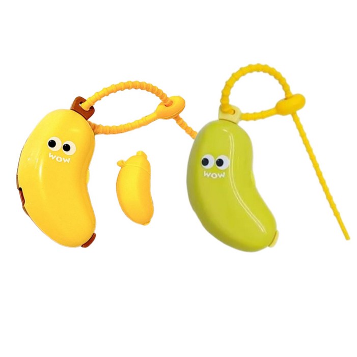 세일왕 귀여운 바나나 칫솔 치약 케이스, 노랑그린