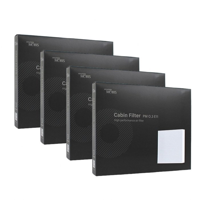 현대모비스 정품 프리미엄 에어컨필터 2년분 4개입 K5 DL3 전용 2020년현재까지 11번