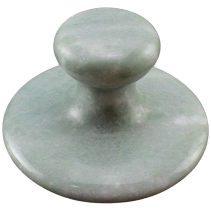 JINGHENG 머쉬룸 손잡이 형 핫 스톤 테라피 마사지 천연 옥 괄사 찜질돌 경락 도구 전신 에스테틱, 1개