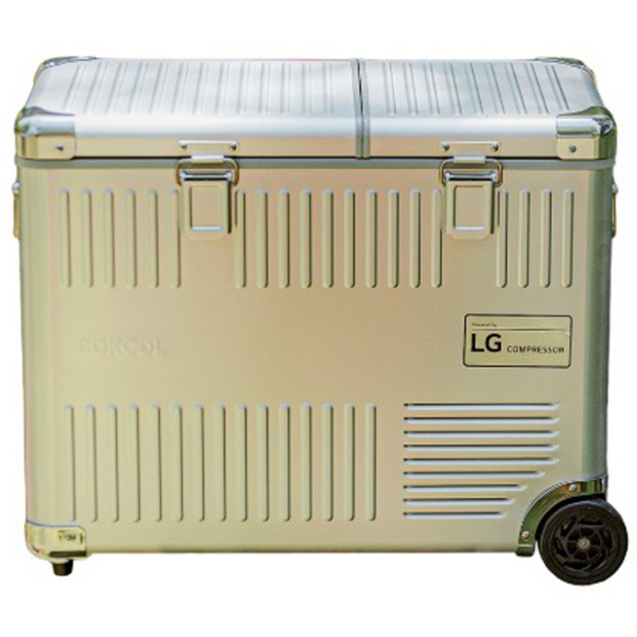 쏘쿨 테라 TERRA 2도어 50L 알루미늄바디 캠핑냉장고 냉동고 LG컴프레셔 배터리탈부착형 차량용 이동식냉장고 2025년 7월 신상품출시