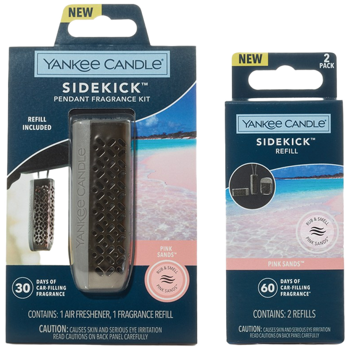 본품리필 양키캔들 고급 차량용 방향제 사이드킥 펜던트, 1세트, 사이드킥 펜던트 XO 핑크샌즈