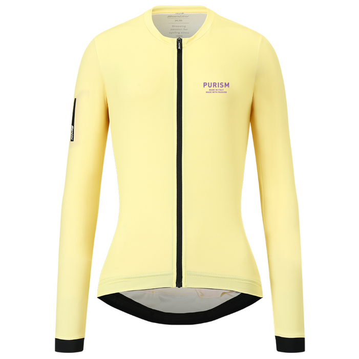 산티니 SS24 퓨어리즘 베이직 여성 긴팔 져지 레몬드롭 슬림핏