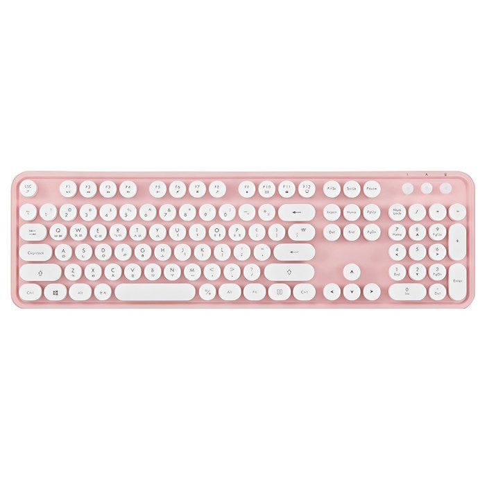 엑토 레트로 무선 일반형 키보드, 핑크, KBD48