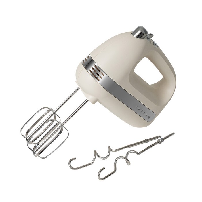 쿠잉전자 2in1 핸드믹서 반죽기 제빵 휘핑