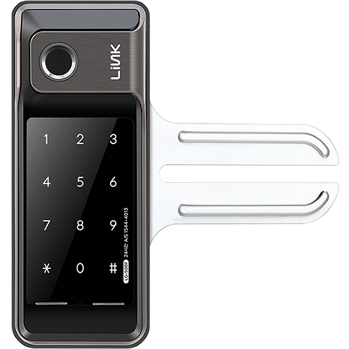 Link 유리문 전용 지문인식 보조키 손잡이 없음 도어락, LG-500F, 고객직접설치