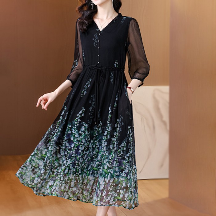 포플러앤씨 더모렌 쉬폰 원피스 P24SMOPS031010 빅사이즈 포함