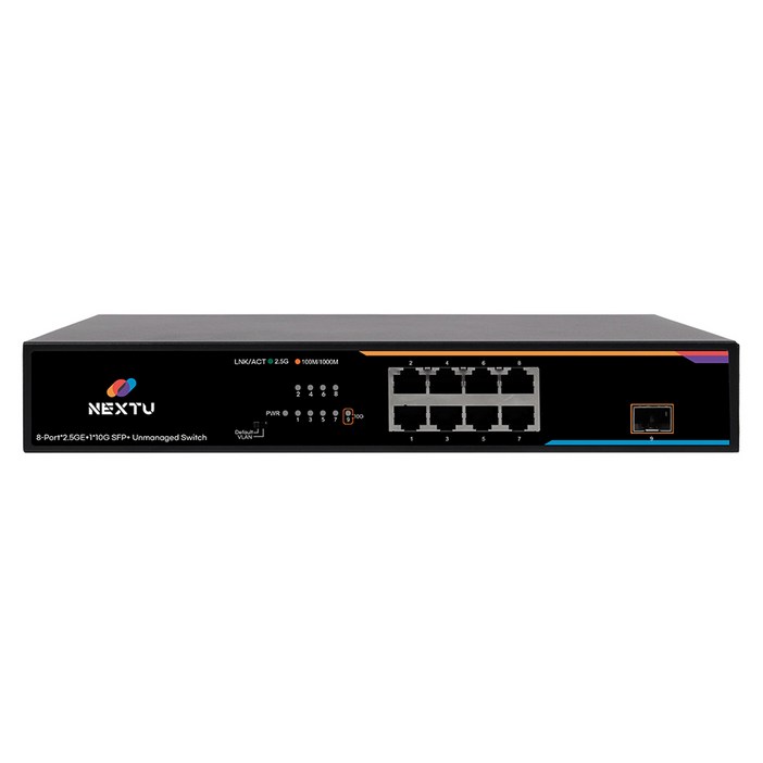 넥스트유 8포트 스위칭허브 10G SFP 1포트 2.5G