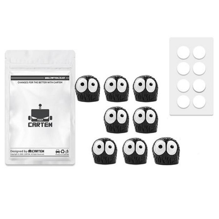 카템 차량용 미니미 피규어 먼지 8p  양면테이프 CT457