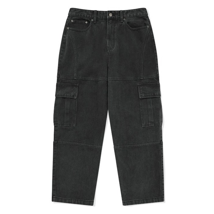 비전스트릿웨어 Wide Washed Denim Cargo Pants VS2303PT04BK