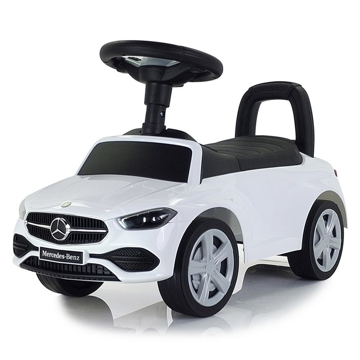 펀엔베이비 벤츠 C Class 무소음붕붕카, 화이트  블랙, 1개