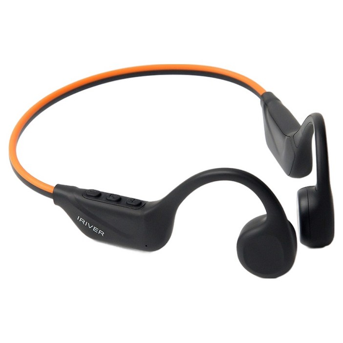 아이리버 귀걸이형 무선 초경량 골전도 와이어 LED 라이트 블루투스 이어폰, IB-N3 PLUS, 블랙