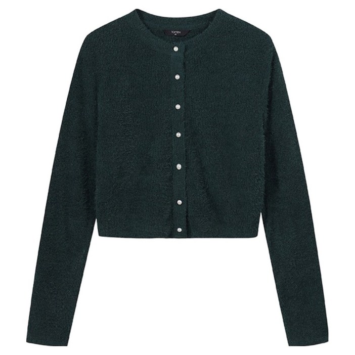 탑텐 여성용 퍼 크루넥 가디건 MSE4TC2011