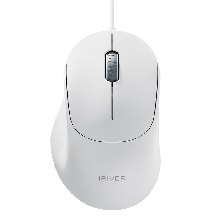 아이리버 항균처리 오피스기어 경량 인비저블 무소음 유선 마우스, 화이트, M101