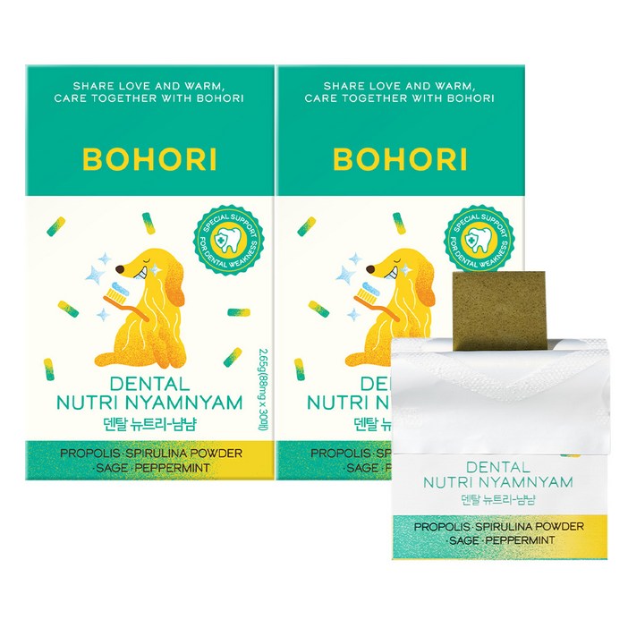 보호리 강아지 입냄새 예방 뉴트리냠냠 간식 2.65g, 2.65g, 2개