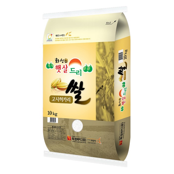 햇살드리 고시히카리 쌀 경기미, 10kg, 1개, 특등급 햇살드리 고시히카리 쌀 경기미, 10kg, 1개, 특등급