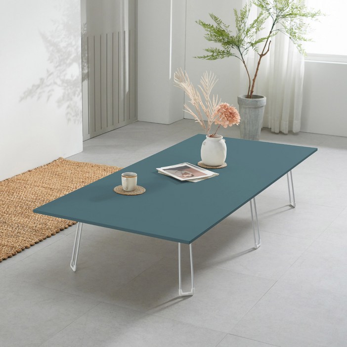 스토리퍼니쳐 LPM 비스포크 접이식 거실 테이블 + 보호캡 세트, 터키쉬그린