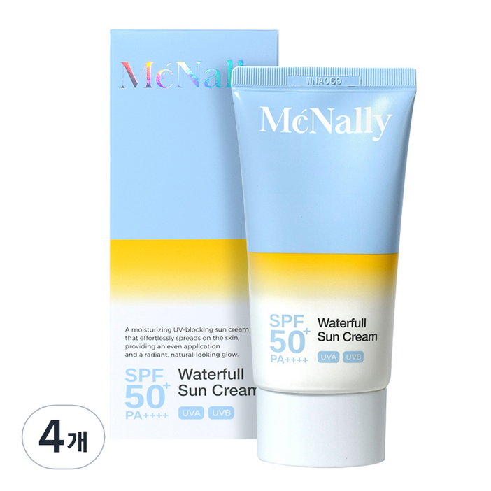 맥넬리 워터풀 선크림 SPF50 PA, 50ml, 4개