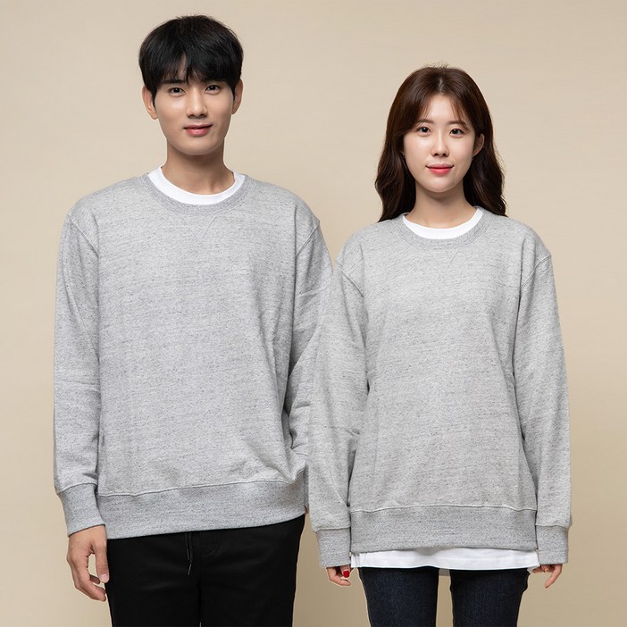 캐럿 남녀공용 베이직 맨투맨