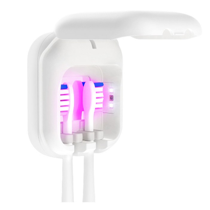 오아 클린이퓨어 Pro D UV-C LED 건조 히팅 휴대용 2구 칫솔 살균기 OTS-005WH