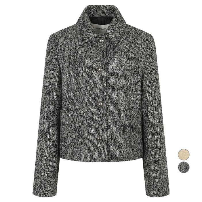 나이스클랍 여성용 자수 크롭자켓 N234MWC901