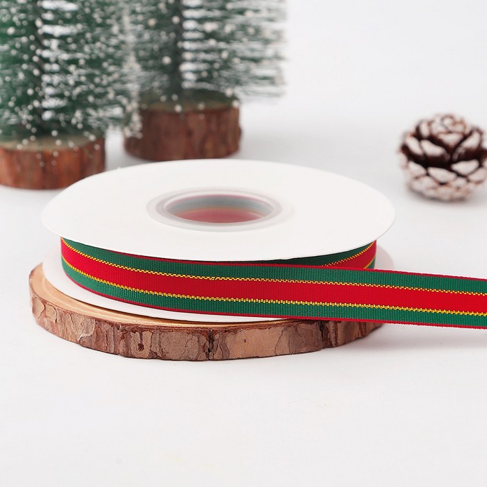 리드홈 크리스마스 장식 구츄리 오너먼트 리본끈 폭 1.5cm