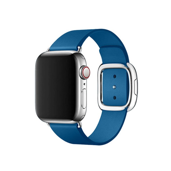 4YOU 스마트워치 스퀘어 버클 레더 스트랩 41mm