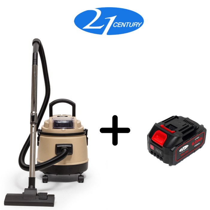21센추리 무선 최초 흡입력 300W급 건식 습식 진공 업소용 공업용 청소기 DRYC200V