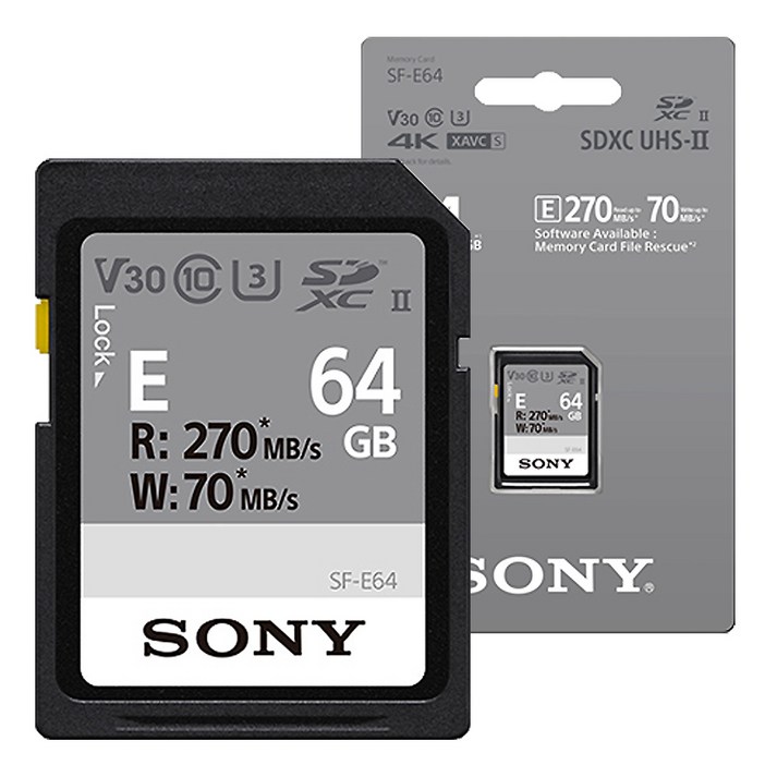 소니정품 SF-E64 SDXC UHS-II U3 V30 SD메모리 공식대리점