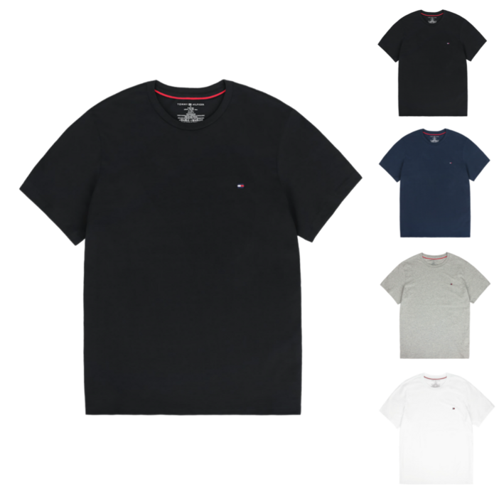 타미힐피거 남성 반팔 데일리 면 티셔츠