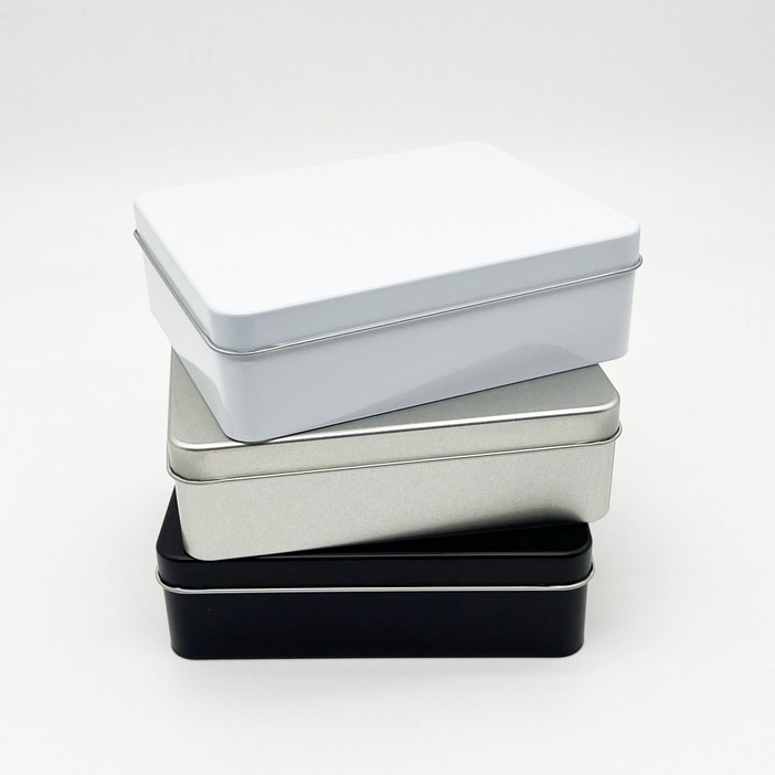 S055 3종 색상 화영제관 마카롱 베이커리 사각틴케이스, 50개, 은색