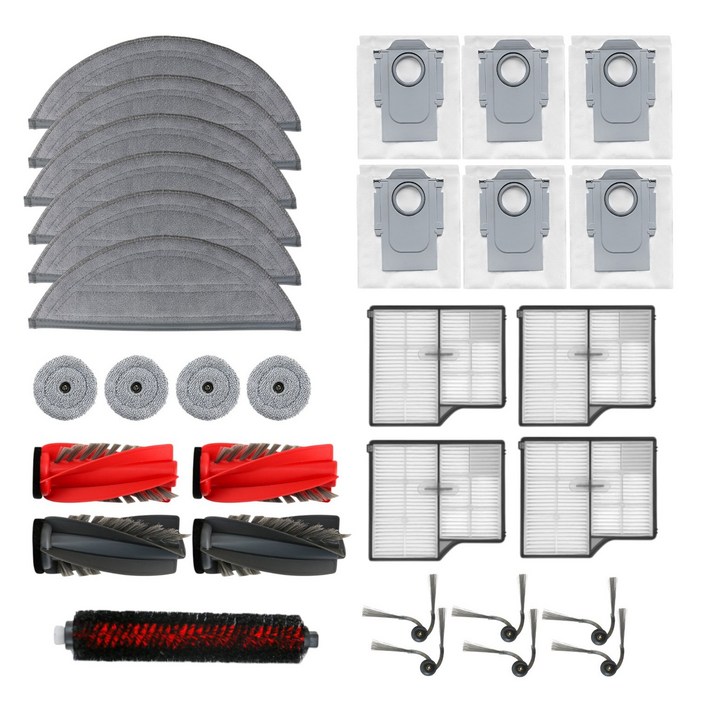 로보락 호환 S9 MaxV Ultra 소모품 물걸레 더스트백 필터 브러쉬 6개월 패키지, 1세트, S9 MaxV Ultra