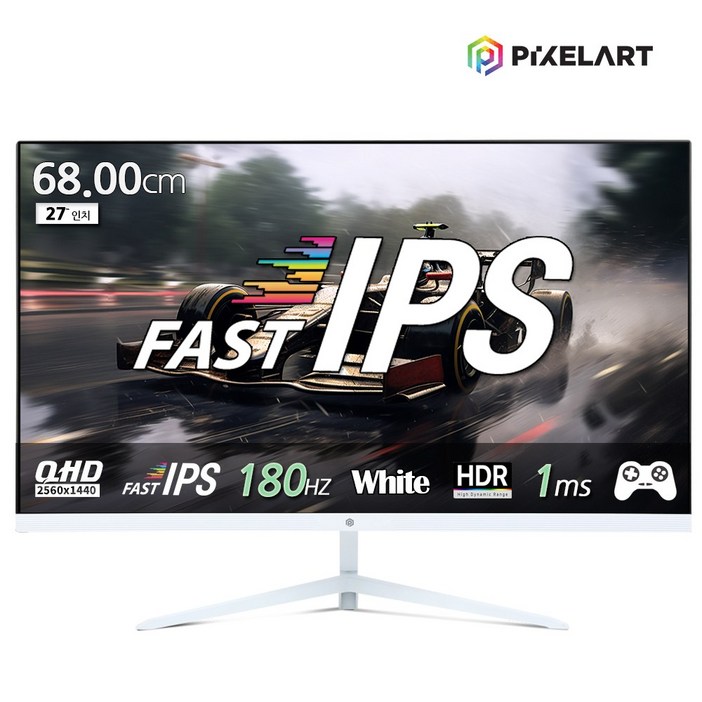 픽셀아트 PIXELART PAQ2718W 화이트 일반 QHD 180Hz FastIPS 게이밍 모니터, 68cm, PAQ2718W