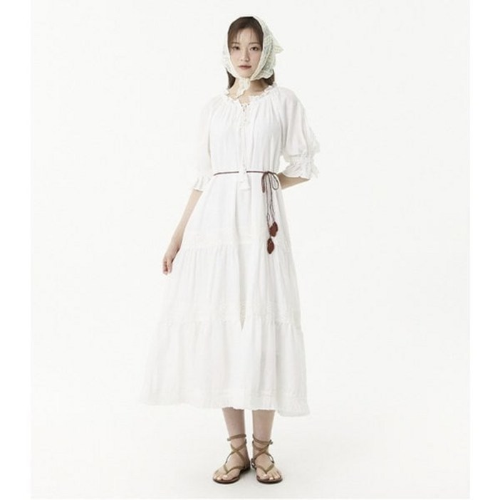 [국내백화점] 플라스틱아일랜드 원피스 티어드 레이스 (PR2WO406) 롱원피스 하객룩