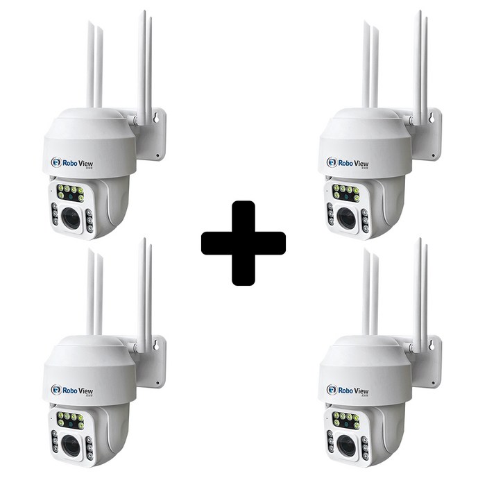 글로벌아이넷 로보뷰P3 4세트 홈 IP 카메라 CCTV 2.8mm-12mm 광학줌 QHD, 01. 로보뷰P3 / 4세트, 4개