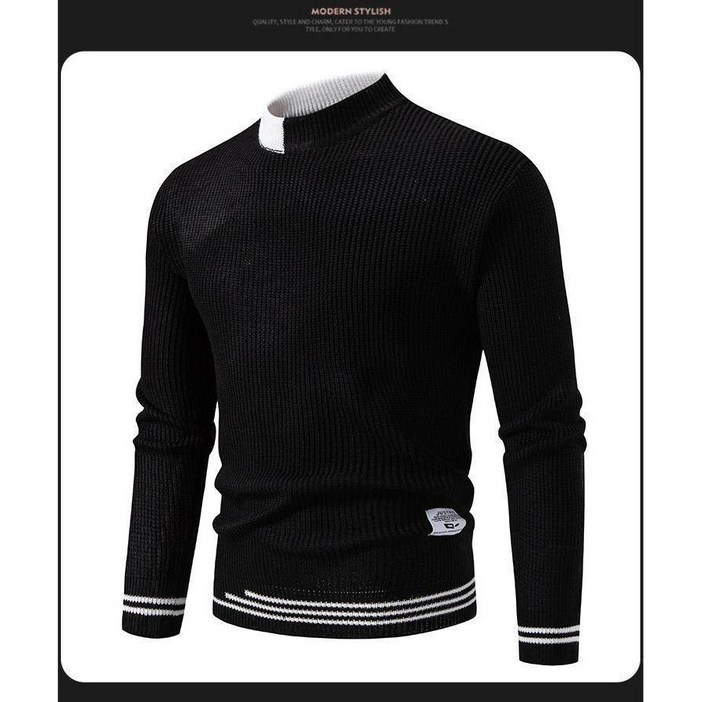 하블리 / M6152 빌라체온상의 / 남성캐주얼 니트 상의 겨울니트상의 반폴라 따듯한 상의 겨울용니트상의