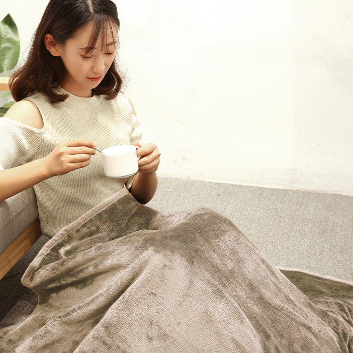 RichMagic 양면 극세사 전기요 온도조절 타이머 기능물세탁 플란넬 전기담요 가정용 전기장판 전기매트 130180cm, 베이지