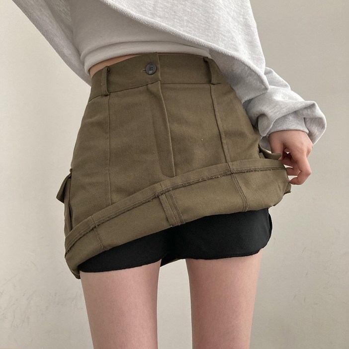힙더 카고 포켓 미니 스커트 힙더 카고 포켓 미니 스커트