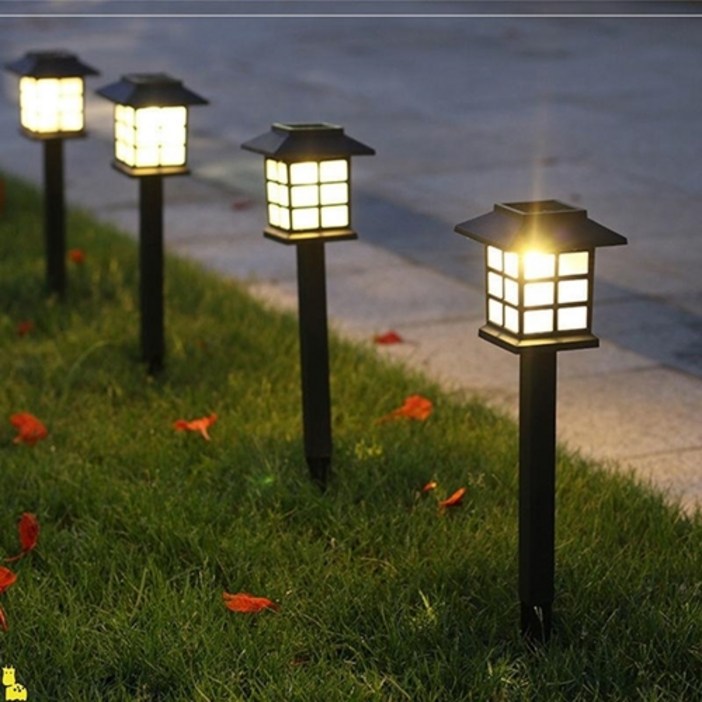 CKLIVING 태양열 야외 조명 정원등 잔디등 LED, 노란색8P