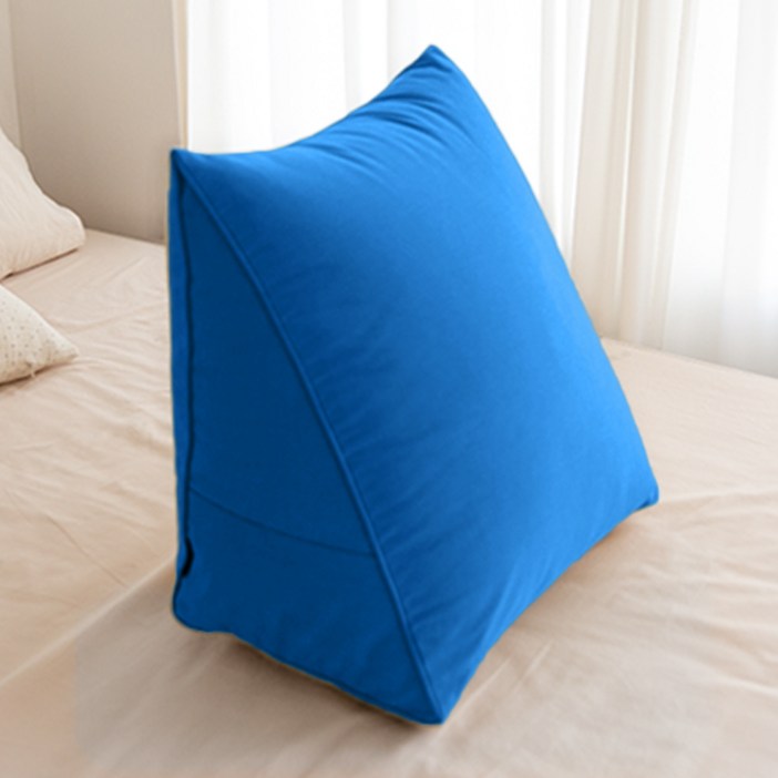 쿠션이야기 오래가는 삼각 등쿠션, 스카이블루