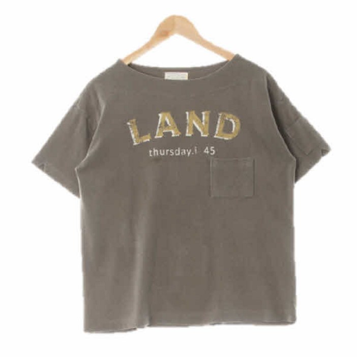써스데이아일랜드 1531 ThursdayIsland 그레이 프린팅 면 오버핏워싱반팔티 [S]