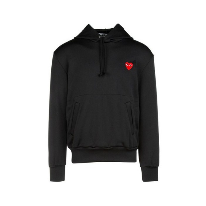 하트 와펜 후드 티셔츠 블랙 P1T174 1BLACK