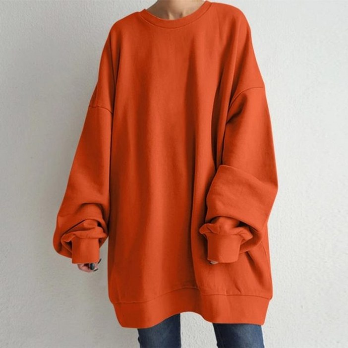 맨투맨 zanzea oversized women 긴 소매 솔리드 스웨터 패션 가을 후드