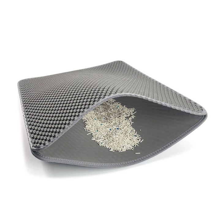 백년애 고양이 모래매트 사막화 방지 패드 벌집 화장실 바닥 특대형, 1개, 스페이스그레이