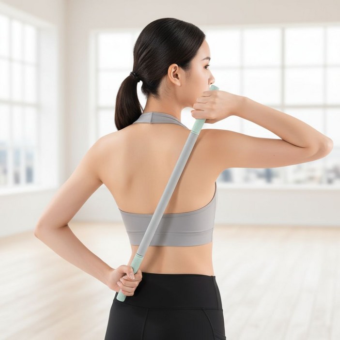 휴앤바디 마사지스틱 종아리 마사지기 지압봉 안마 근막, 세이지 그린, 1개