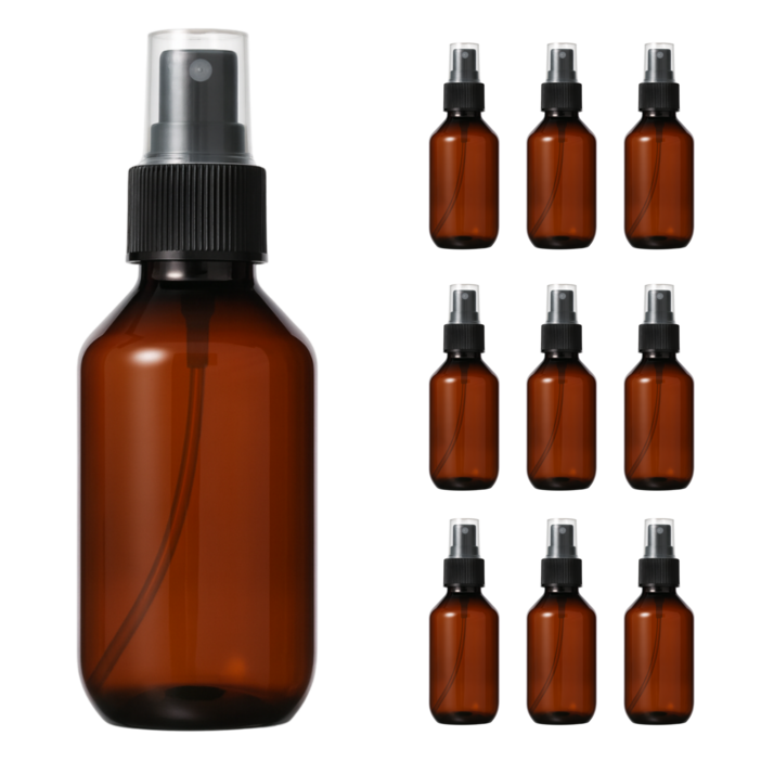 새숲 스프레이 휴대용 공병 용기 100ml, 10개, 갈색