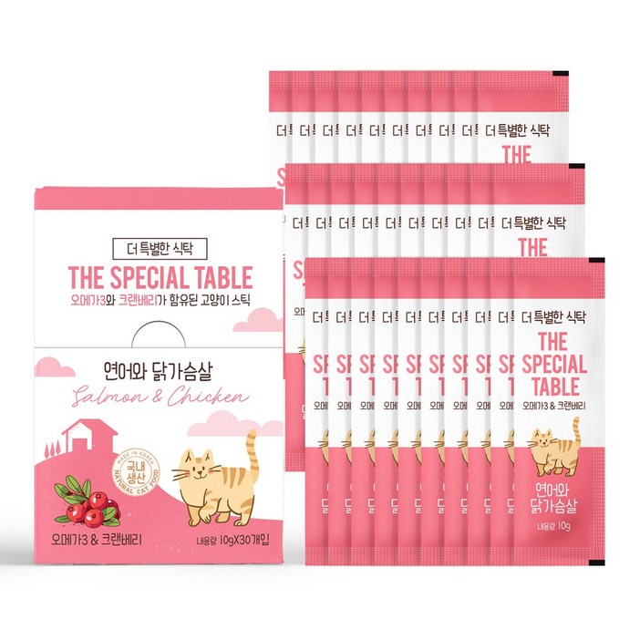 임박특가 고양이 간식 더특별한식탁 고양이 스틱 츄르 유통기한26년05월13일