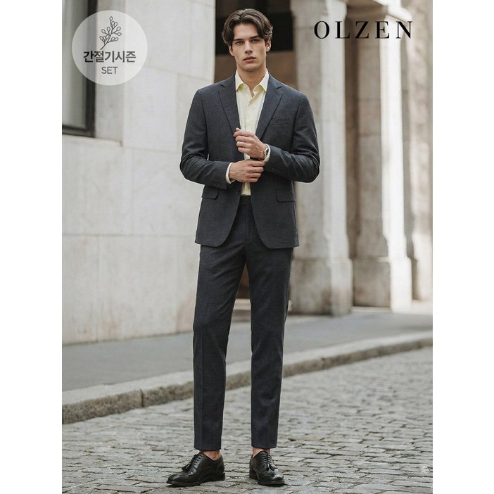 올젠 차콜 셋업 수트 ZOE1KG1311ZOE1PP1311CH