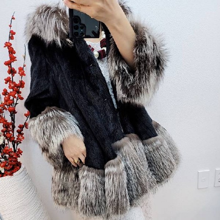 오늘배송 루이즈 후드 휘메일 밍크코트 s81005